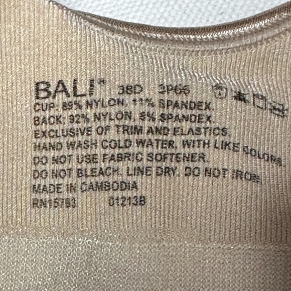 Bali 38D Comfort Revolution Front Close T-Shirt Underwire Full Coverage Bra 3461 - Picture 2 of 13